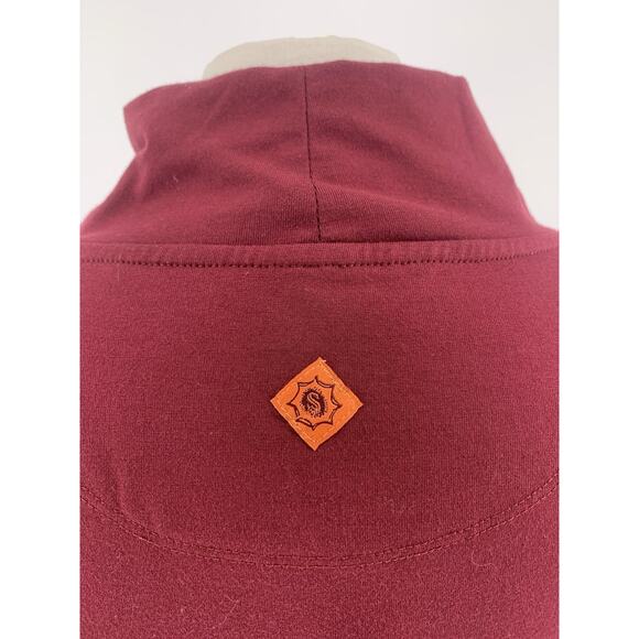 Sahalie Midi Dress Maroon Long Sleeve Stretch Boho Lagenlook Minimalist XL - Picture 5 of 8